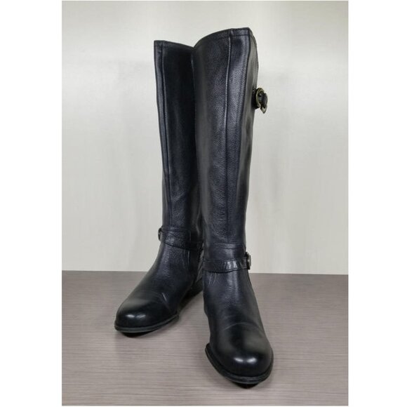 Naturalizer Jennings Knee High Boot Wide Calf, Black Leather, Womens Size 7 M - Picture 4 of 10